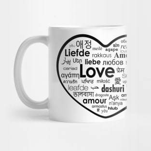 'Heart full of Love in Different Languages ' Mug